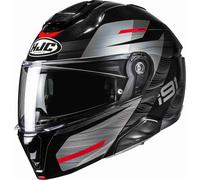 HJC i91 Dusk Helmet, black-grey-red, size L for Men