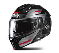 HJC i91 Dusk Modular Helmet Black/Grey/RedXXL Black,Grey,Red