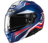 HJC i91 Tricus Helmet, white-red-blue, size S for Men