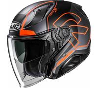 HJC RPHA 31 Dereen Jet Helmet, black-grey-orange, size M for Men