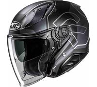 HJC RPHA 31 Dereen Jet Helmet, black-grey-white, size M for Men