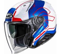 HJC RPHA 31 Dereen Jet Helmet, white-red-blue, size S for Men