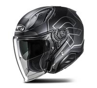HJC RPHA 31 Dereen Jet Helmet, black-grey-white, size M for Men