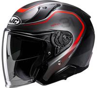 HJC RPHA 31 Kouv Jet Helmet, black-grey-red, size M for Men