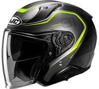 HJC RPHA 31 Kouv Jet Helmet, black-grey-yellow, size L for Men