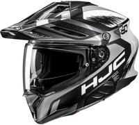 HJC RPHA 60 Quid Enduro Helmet, black-white-silver, size 2XL for Men