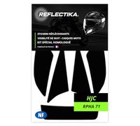 HJC RPHA 71 Special Reflective Stickers Kit for Motorcycle Helmet - Black Signalling Adhesive Approved French Standards - Night Visibility