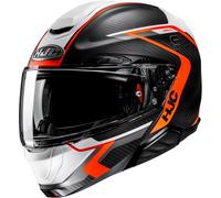 HJC RPHA91 CARBON LAGOS Klapphelm schwarz-weiss-orange MC6HSF M
