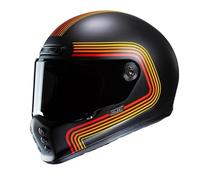 HJC V10 Foni MC1SF Red Black Vintage 70's Style Motorcycle Helmet (L)