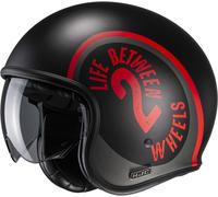 HJC V30 Harvey Jet Helmet, black-red, size XS 54 55