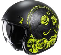 HJC V31 Desto Retro Jet Helmet, black/yellow, size XXL (62/63)