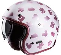 HJC V31 Disney Mickey Retro Jet Helmet, white-pink, size S for Men