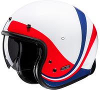 HJC V31 Emgo Retro Jet Helmet, white-red-blue, size L for Men