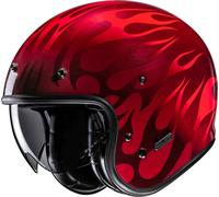 HJC V31 Firo Jet Helmet, red, size L (58/59)