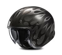 HJC V31 Firo Jet Helmet, black/grey, size M (57/58)