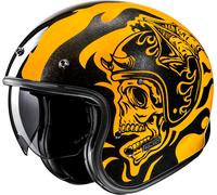 HJC V31 Flame Jet helmet, black-yellow, size S for Men