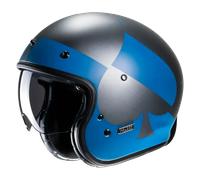 HJC V31 Kuz Open Face Helmet Blue/GreyL Blue,Grey