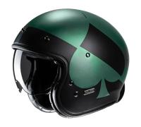 HJC V31 Kuz Open Face Helmet Green/BlackM Green,Black