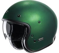 HJC V31 Solid Retro Jet Helmet, green, size M for Men