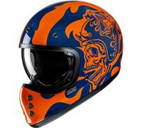 HJC V60 Flame Helmet, blue-orange, size 2XL for Men