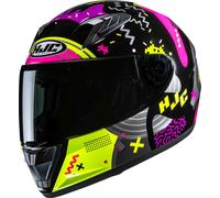 HJC Y10 Mika Youth Helmet, black/pink, size Y/S (48/49)