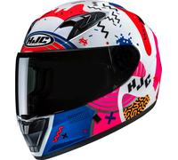 HJC Y10 Mika Youth Helmet, white-red-blue, size L