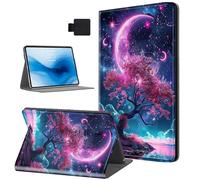 HJCYXJLK Case for Kindle Paperwhite 10th Generation 2018,PU Leather for Kindle 10th 2018 Tablet Case,Shockproof Folio Stand E-Book Protective Cover,Auto Sleep/Wake,Pink Tree Crescent Moon