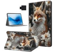 HJCYXJLK Case for Kindle Paperwhite 10th Generation 2018,PU Leather for Kindle 10th 2018 Tablet Case,Shockproof Folio Stand E-Book Protective Cover,Auto Sleep/Wake,Fox White Blossom