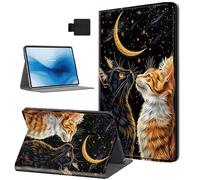 HJCYXJLK Case for Kindle Paperwhite 10th Generation 2019,PU Leather for Kindle 10th 2019 Tablet Case,Shockproof Folio Stand E-Book Protective Cover,Auto Sleep/Wake,Moonlight Cats