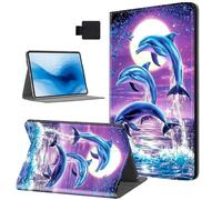 HJCYXJLK Case for Kindle Paperwhite 10th Generation 2019, PU Leather for Kindle Paperwhite 6" Tablet Case, Folio Stand Shockproof E-Book Protective Cover, Auto Sleep/Wake, Cute Blue Dolphin