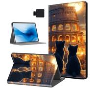 HJCYXJLK Case for Kindle Paperwhite 11th Generation 2021, PU Leather for Kindle 11th 2021 Tablet Case, Shockproof Folio Stand E-Book Protective Cover, Auto Sleep/Wake, Colosseum Cats