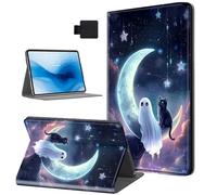 HJCYXJLK Case for Kindle Paperwhite 11th Generation 2022/2024,PU Leather for Kindle 11th 2022 Tablet Case,Shockproof Folio Stand E-Book Protective Cover,Auto Sleep/Wake,Moon Spirit Cat