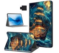 HJCYXJLK Case for Kindle Paperwhite 12th Generation 2024,PU Leather for Kindle Colorsoft 7" Tablet Case,Shockproof Folio Stand E-Book Protective Cover,Auto Sleep/Wake,Majestic Pirate Ship