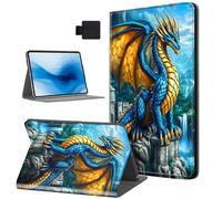 HJCYXJLK Case for Kindle Paperwhite 12th Generation 2024,PU Leather for Kindle Colorsoft 7" Tablet Case,Shockproof Folio Stand E-Book Protective Cover,Auto Sleep/Wake,Majestic Blue Dragon