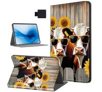 HJCYXJLK Case for Kindle Scribe 10.2 Inch 2022/2024,PU Leather for Kindle Scribe 2022/2024 Tablet Case,Shockproof Folio Stand E-Book Protective Cover,Auto Sleep/Wake,Cows Sunflower Cool