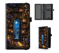 HJCYXJLK Checkbook Cover for Women & Men-Q9, Enchanted Library Door, 7.28