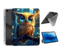 HJCYXJLK for iPad 9th/ 8th/ 7th Generation 10.2" Case,Foldable Y-Fold Cover with Pencil Slot,Multi-Angle Stand,Auto Sleep/Wake Protective Case,Starry Owl Blue Eye