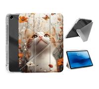 HJCYXJLK for iPad 9th/ 8th/ 7th Generation 10.2" Case,Foldable Y-Fold Cover with Pencil Slot,Multi-Angle Stand,Auto Sleep/Wake Protective Case,Butterfly Cat Wonder