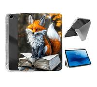 HJCYXJLK for iPad 9th/ 8th/ 7th Generation 10.2" Case,Foldable Y-Fold Cover with Pencil Slot,Multi-Angle Stand,Auto Sleep/Wake Protective Case,Fox on Open Book