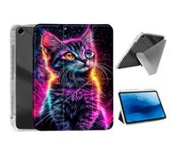 HJCYXJLK for iPad 9th/ 8th/ 7th Generation 10.2" Case,Foldable Y-Fold Cover with Pencil Slot,Multi-Angle Stand,Auto Sleep/Wake Protective Case,Amazing Cute Cat