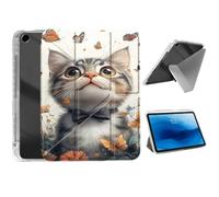 HJCYXJLK for iPad 9th/ 8th/ 7th Generation 10.2" Case,Foldable Y-Fold Cover with Pencil Slot,Multi-Angle Stand,Auto Sleep/Wake Protective Case,Butterfly Bowtie Cat Wonder