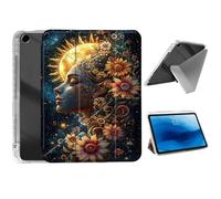 HJCYXJLK for iPad 9th/ 8th/ 7th Generation 10.2" Case,Foldable Y-Fold Cover with Pencil Slot,Multi-Angle Stand,Auto Sleep/Wake Protective Case,Celestial Sun Goddess