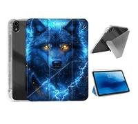 HJCYXJLK for iPad Air 11 2024/2025 Case,Foldable Y-Fold Cover with Pencil Slot,Multi-Angle Stand,Auto Sleep/Wake Protective Case for iPad Air 11 2024/2025,Lightning Wolf Dreamcatcher