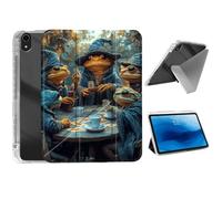 HJCYXJLK for iPad Air 11 2024/2025 Case,Foldable Y-Fold Cover with Pencil Slot,Multi-Angle Stand,Auto Sleep/Wake Protective Case for iPad Air 11 2024/2025,Frog Witches Reading