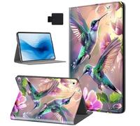 HJCYXJLK for iPad Air 11 2024 Tablet Case, Auto Sleep/Wake, Two Hummingbirds PU Leather Fplio Cover with Hard TPU Back Shell, Multi-Viewing Angles Flip for iPad Air 11 2024 Tablet Case