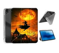 HJCYXJLK for iPad mini 7 A17 Pro 2024/iPad Mini 6 2021 Case,Foldable Y-Fold Cover with Pencil Slot,Multi-Angle Stand,Auto Sleep/Wake Protective Case,Witch's Flight