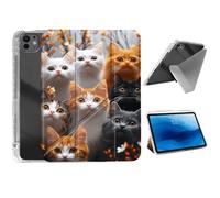 HJCYXJLK for iPad Pro 11 2024 Case,Foldable Y-Fold Cover with Pencil Slot,Multi-Angle Stand,Auto Sleep/Wake Protective Case for iPad Pro 11 2024,Curious Cat Collective