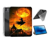 HJCYXJLK for iPad Pro 11 2024 Case,Foldable Y-Fold Cover with Pencil Slot,Multi-Angle Stand,Auto Sleep/Wake Protective Case for iPad Pro 11 2024,Witch's Flight