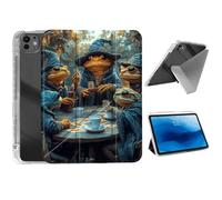 HJCYXJLK for iPad Pro 13 2024 Case,Foldable Y-Fold Cover with Pencil Slot,Multi-Angle Stand,Auto Sleep/Wake Protective Case for iPad Pro 13 2024,Frog Witches Reading