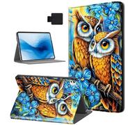 HJCYXJLK for iPad Pro 13 2024 Tablet Case, Auto Sleep/Wake,Leather Folio Cover with TPU Back Shell, Multi-Viewing Angles Flip for iPad Pro 13 2024 Tablet Case, Colored Owls